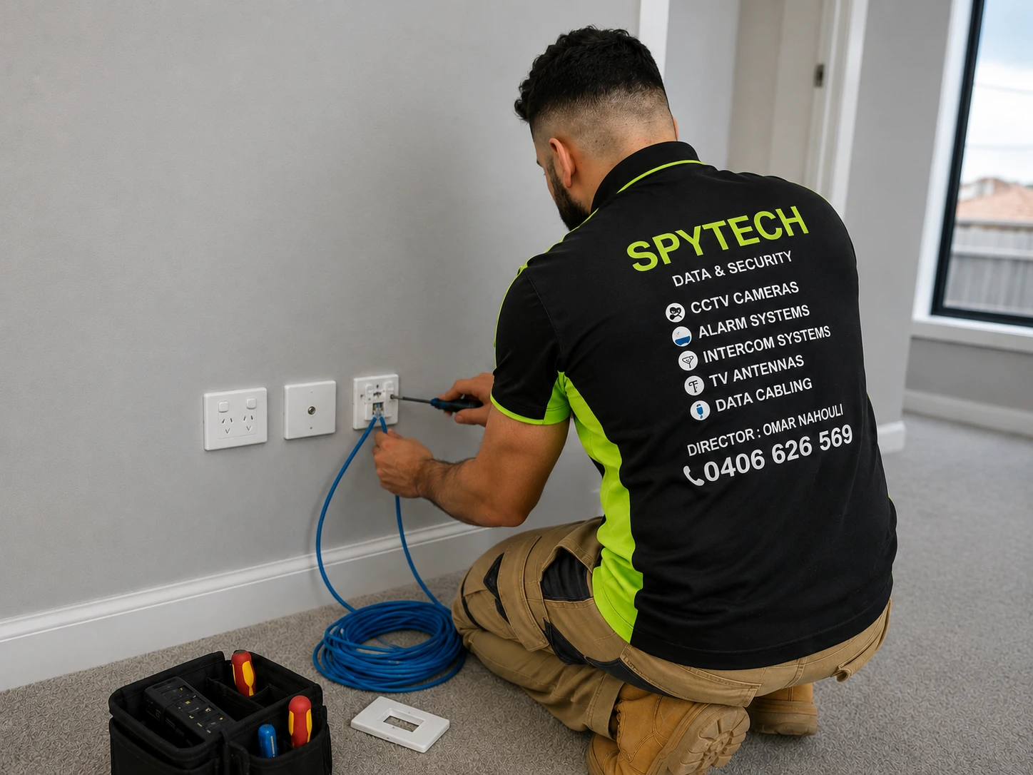 Spytech Data & Phone Points installation Melbourne